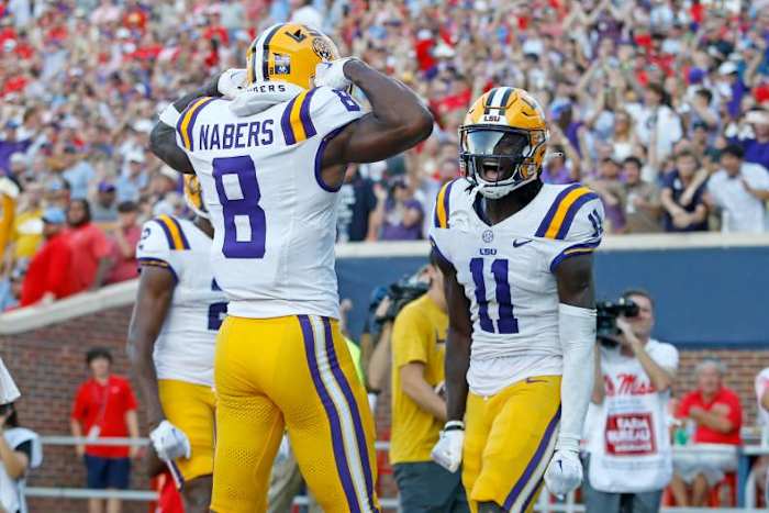 LSU wide receivers Malik Nabers and Brian Thomas Jr.
